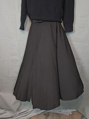 Women's Flowy Black High Waist Skirt